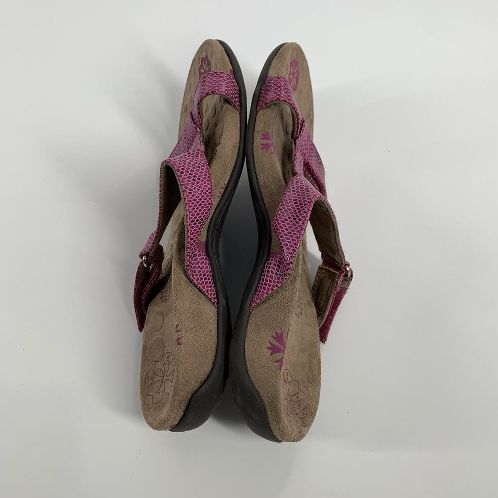 Orthaheel Molly Faux Snakeskin Leather Orthopedic Comfort Sandals 7 Women Purple - Picture 4 of 7